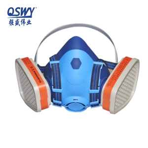 GM1405 防毒半面罩 防有(yǒu)機(jī)蒸汽化工(gong)噴漆用(yong)防毒面罩 配(pei)雙濾盒