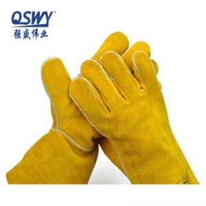 加(jia)長(zhang)電(dian)焊手套反絨皮焊工(gong)手套
