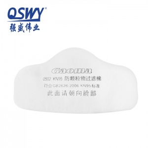防顆粒物(wù)過(guo)濾棉  搭配(pei)0503C防塵面罩使用(yong) 